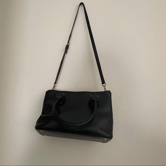 LAUREN RLL RALPH LAUREN black CROSSBODY / HAND LEATHER BAG. - Picture 3 of 13